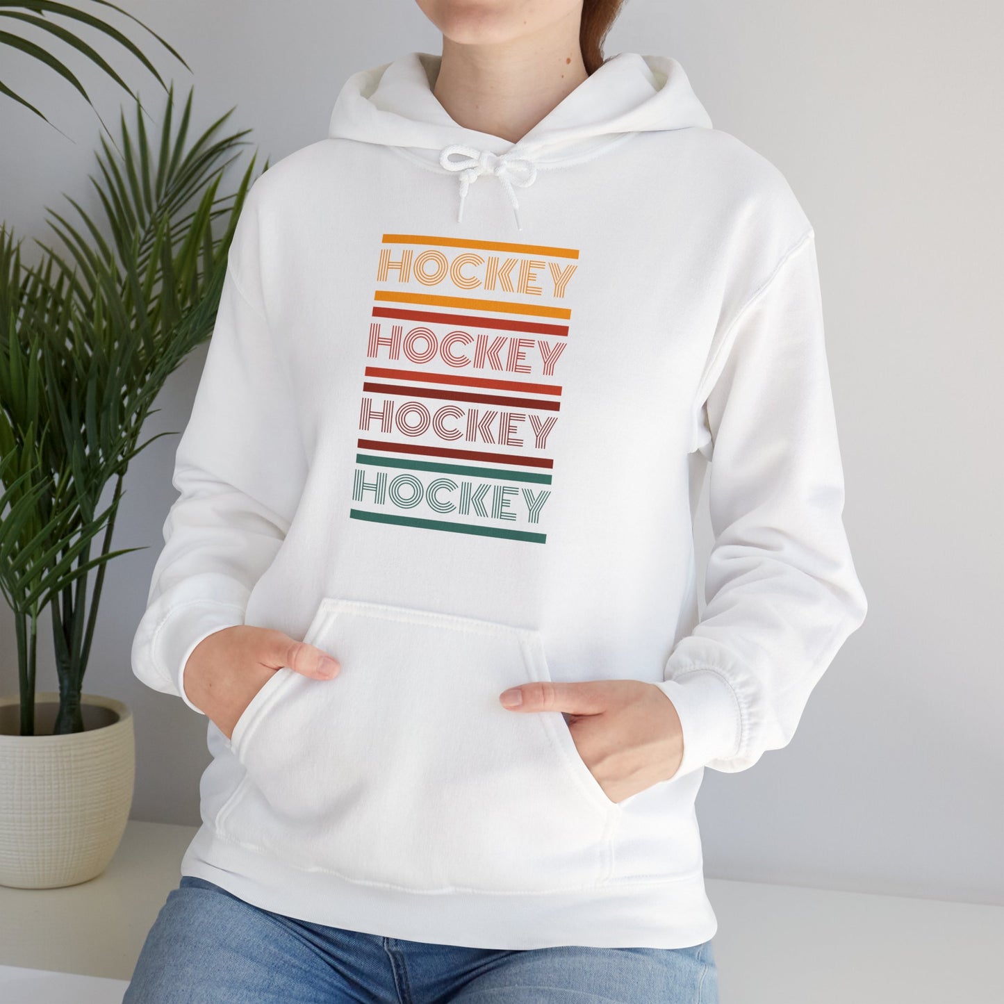 Retro Hockey - Unisex Heavy Blend™ Hooded Sweatshirt