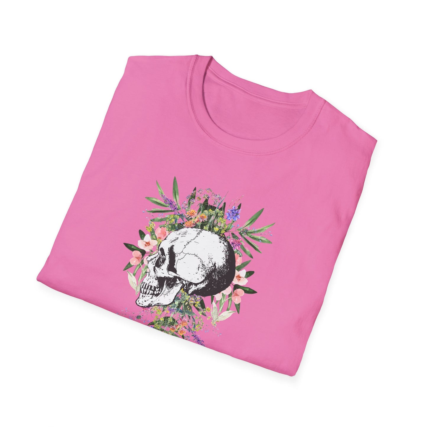 Botanical Skull - Unisex Softstyle T-Shirt