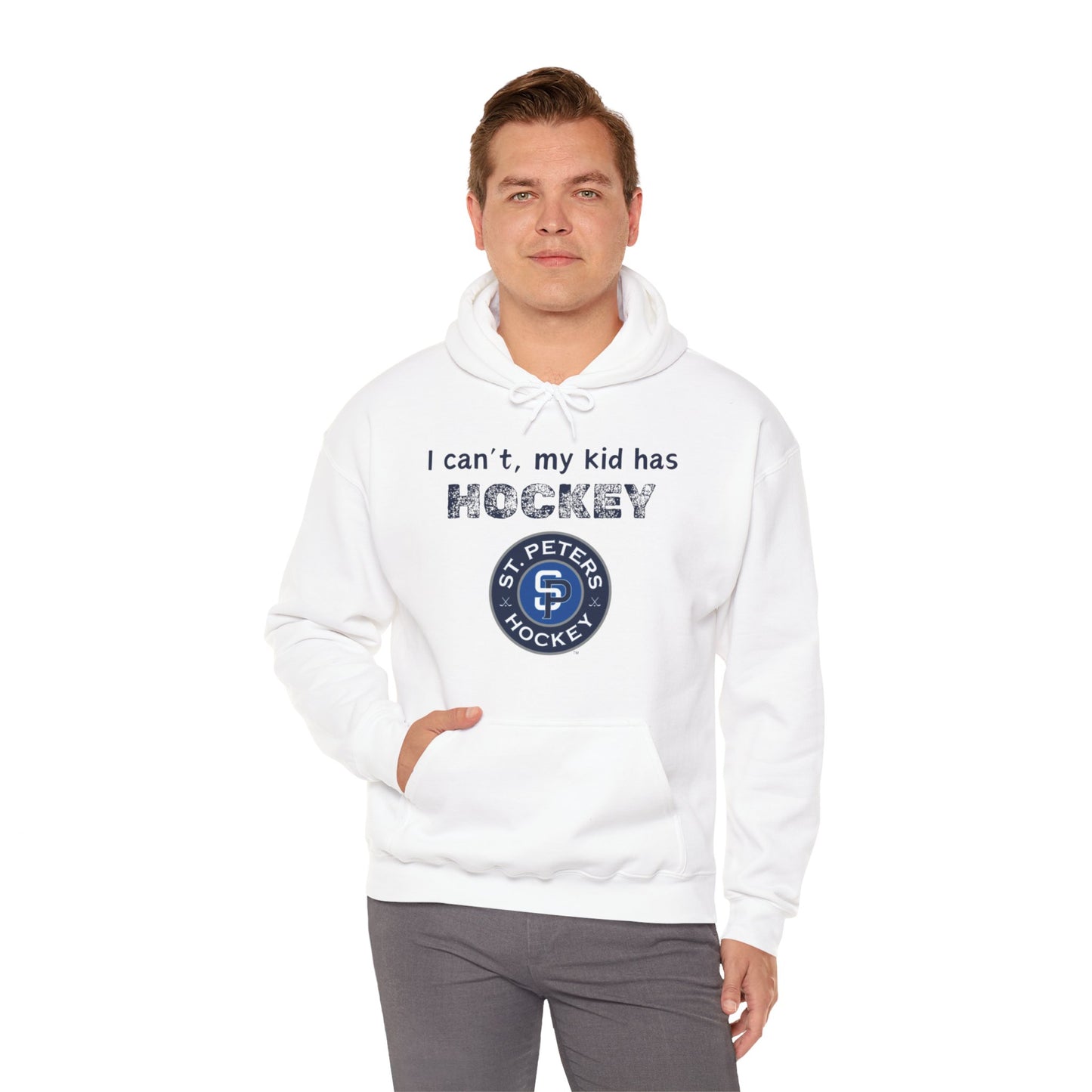 STP I can't, my kid has hockey - Unisex Heavy Blend™ Hooded Sweatshirt