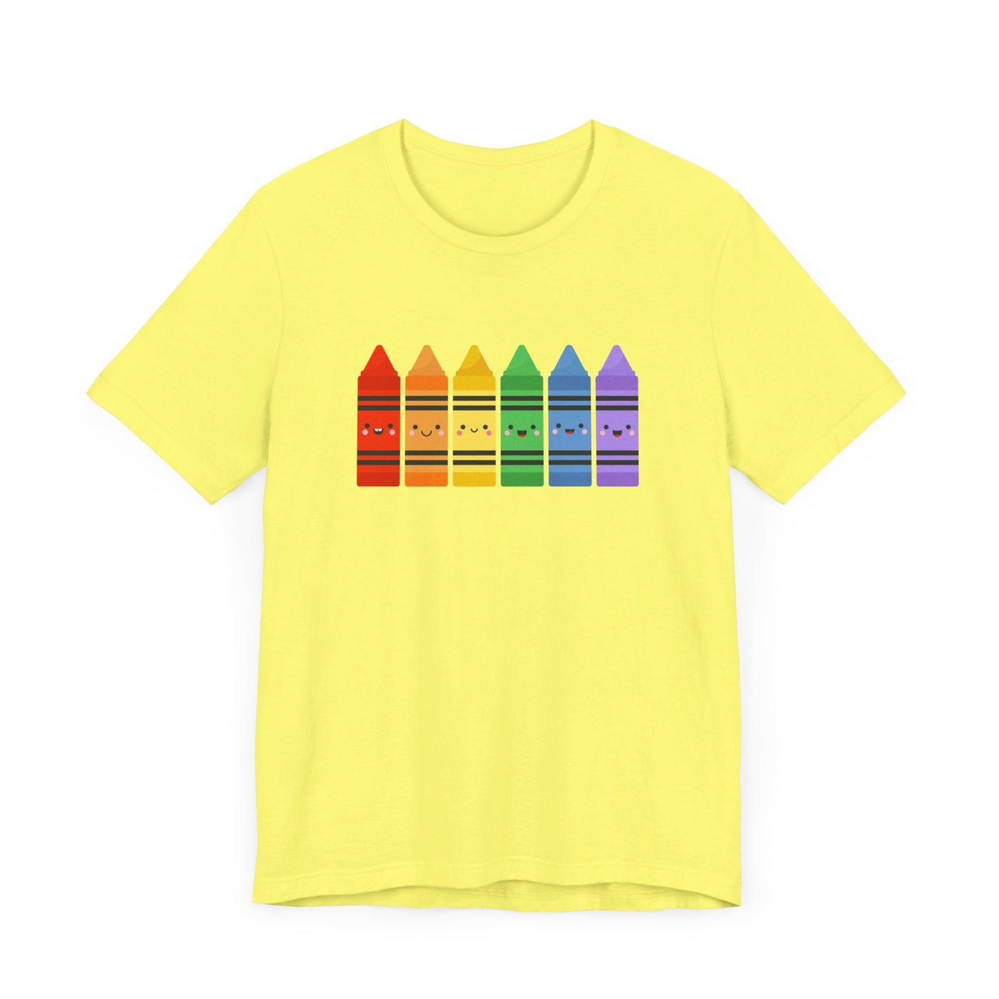 Crayon Rainbow Tshirt - Unisex Jersey Short Sleeve Tee