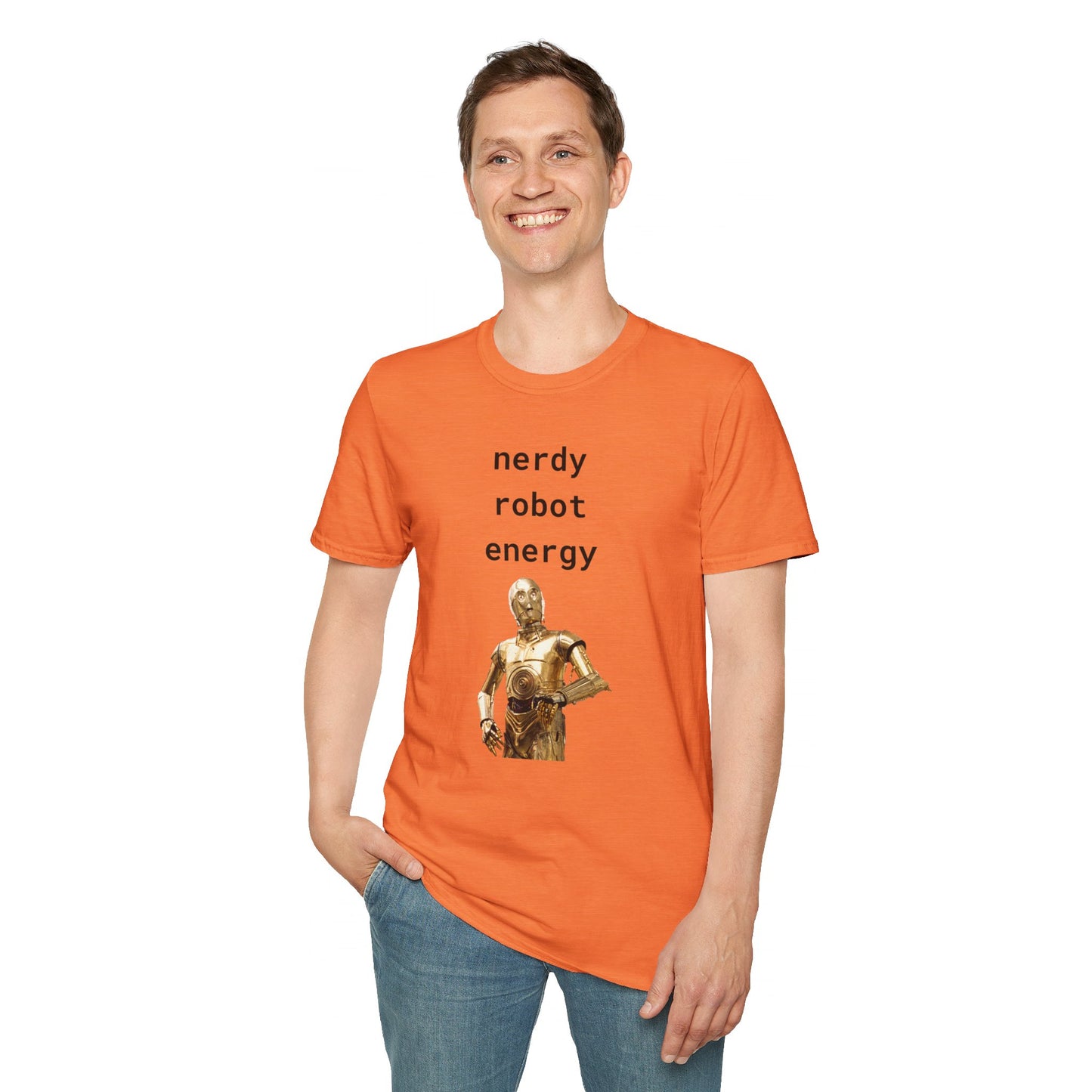 Nerdy Robot Energy - Unisex Softstyle T-Shirt