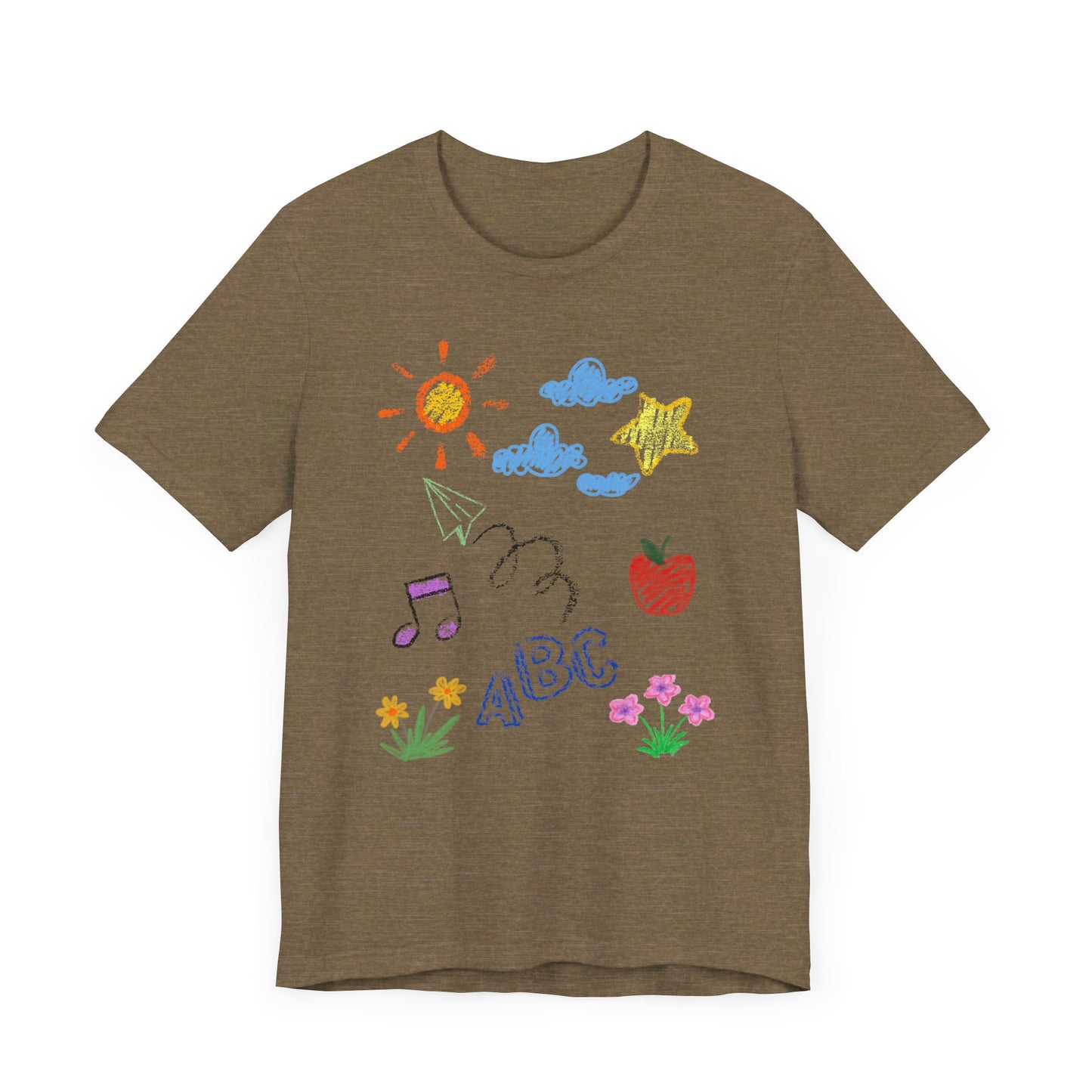 Crayon Doodles Tshirt - Unisex Jersey Short Sleeve Tee