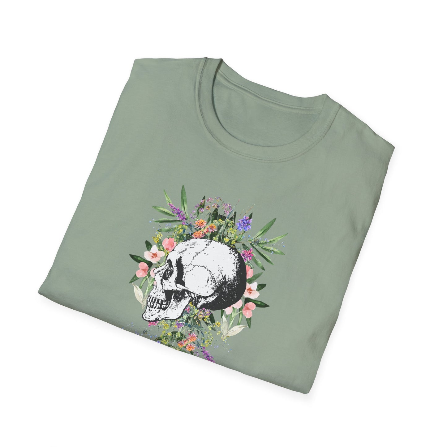 Botanical Skull - Unisex Softstyle T-Shirt