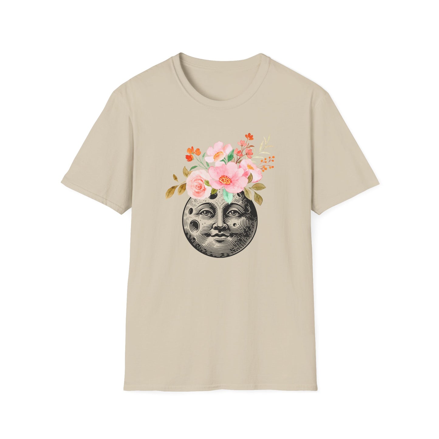 Flower Crown Moon - Unisex Softstyle T-Shirt