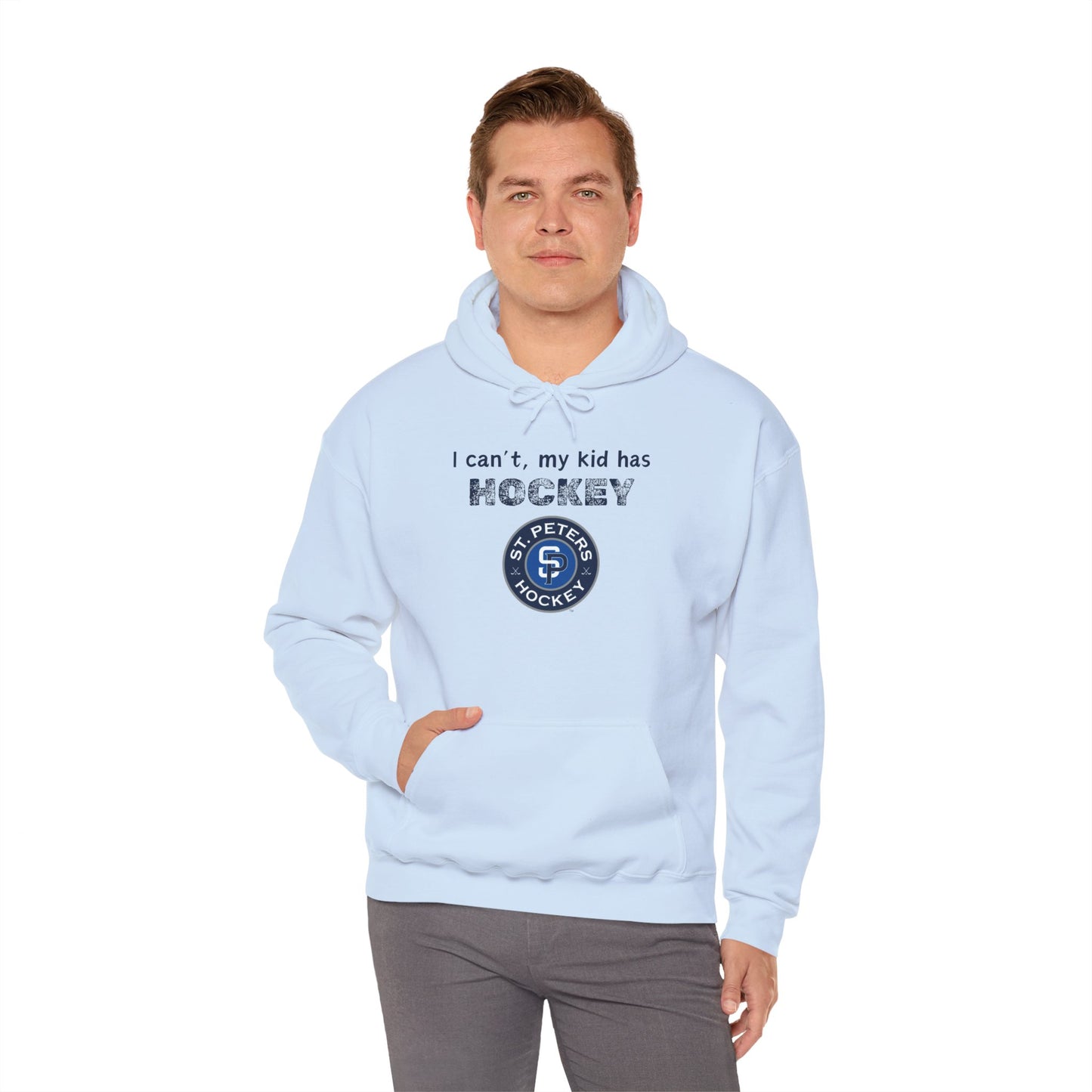 STP I can't, my kid has hockey - Unisex Heavy Blend™ Hooded Sweatshirt