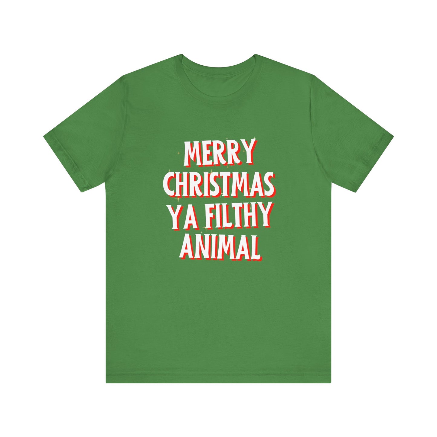 Merry Christmas Ya Filthy Animal Unisex Jersey Short Sleeve Tee