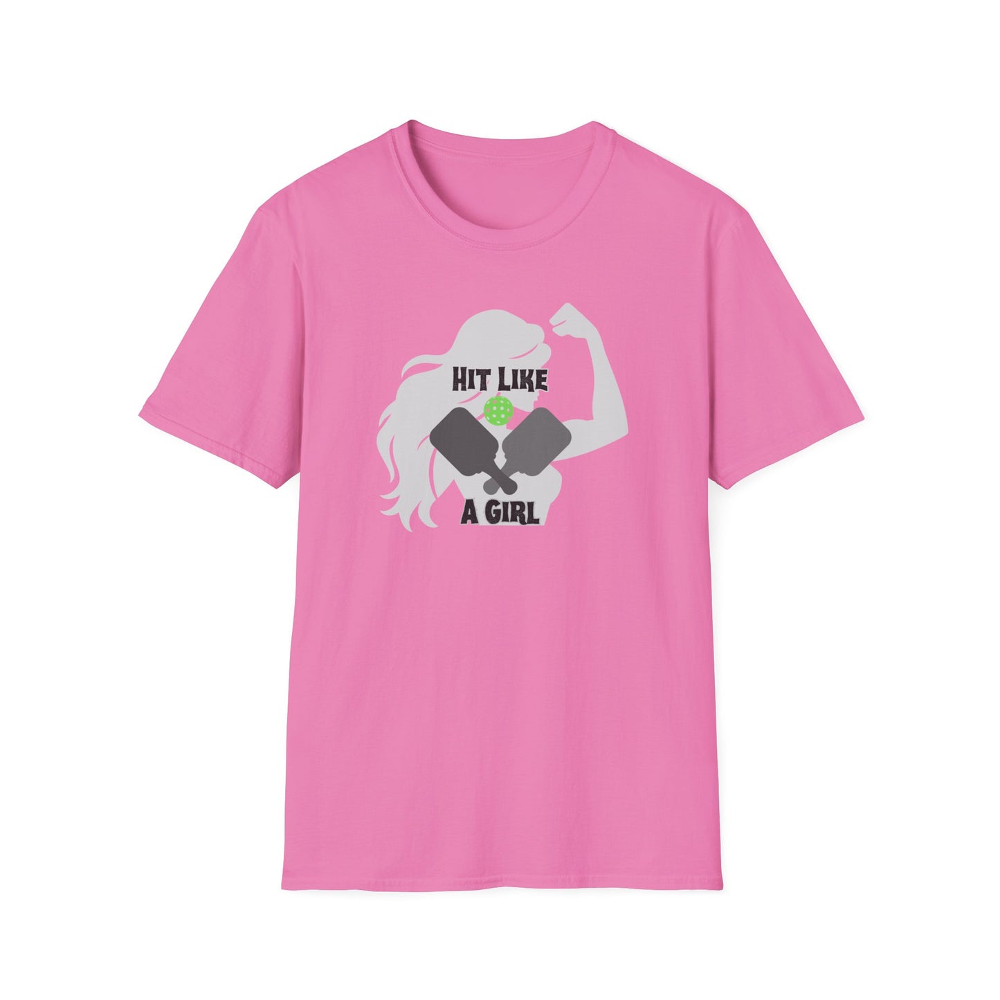 Hit Like a Girl Pickleball - Unisex Softstyle T-Shirt