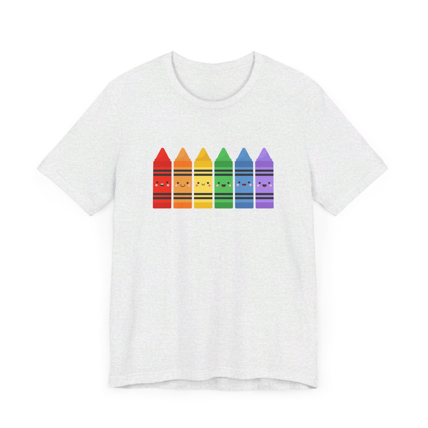 Crayon Rainbow Tshirt - Unisex Jersey Short Sleeve Tee