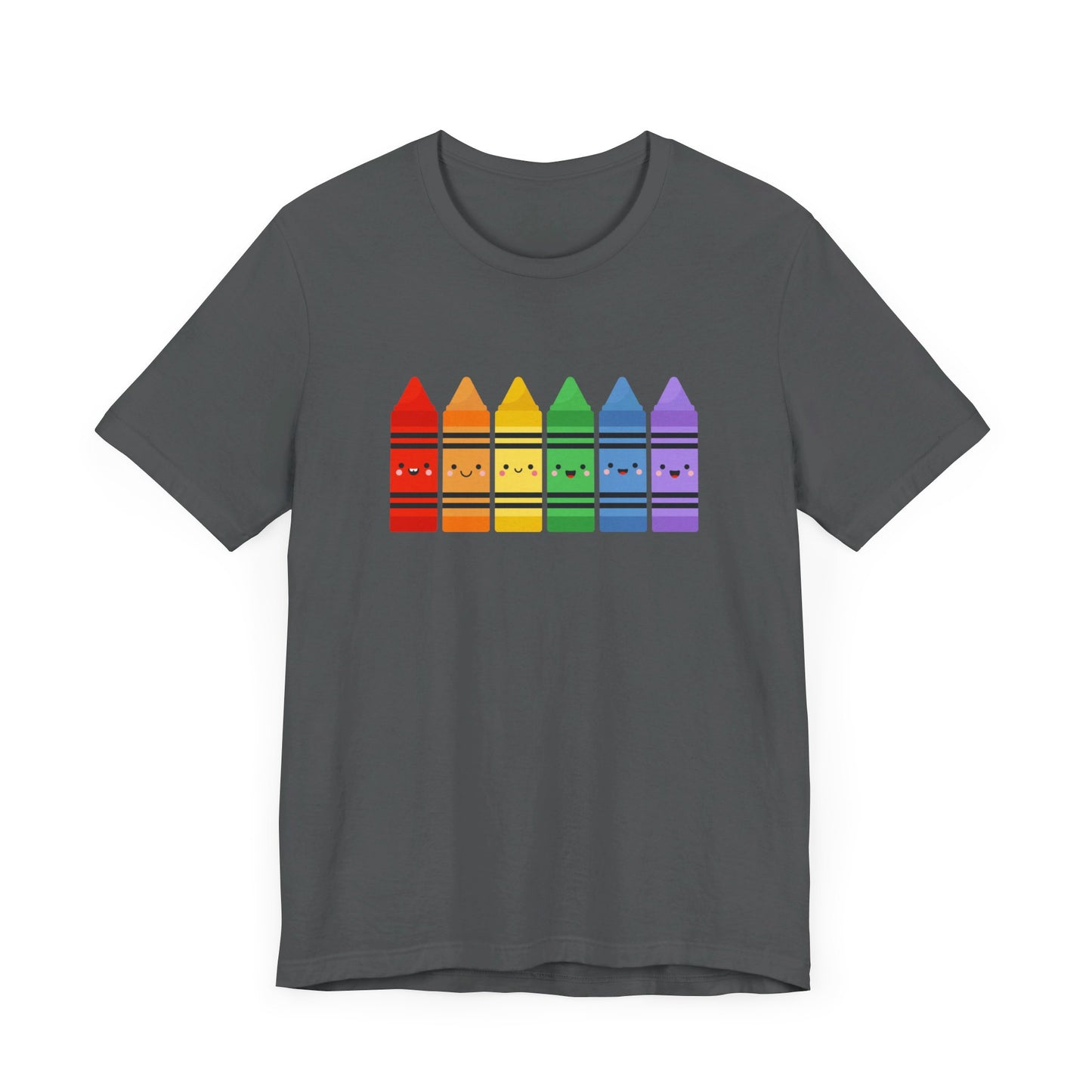 Crayon Rainbow Tshirt - Unisex Jersey Short Sleeve Tee