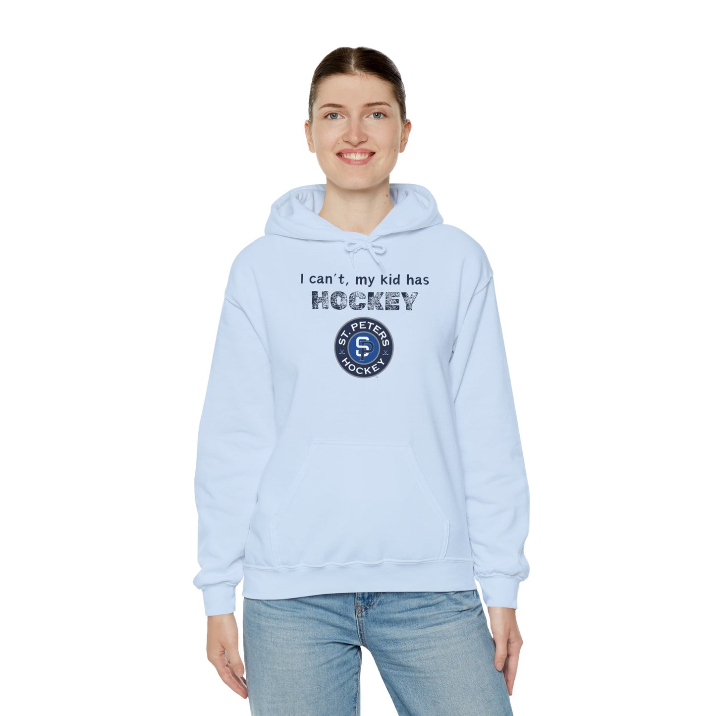 STP I can't, my kid has hockey - Unisex Heavy Blend™ Hooded Sweatshirt