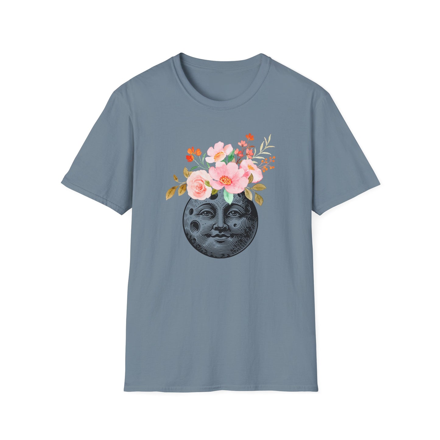 Flower Crown Moon - Unisex Softstyle T-Shirt