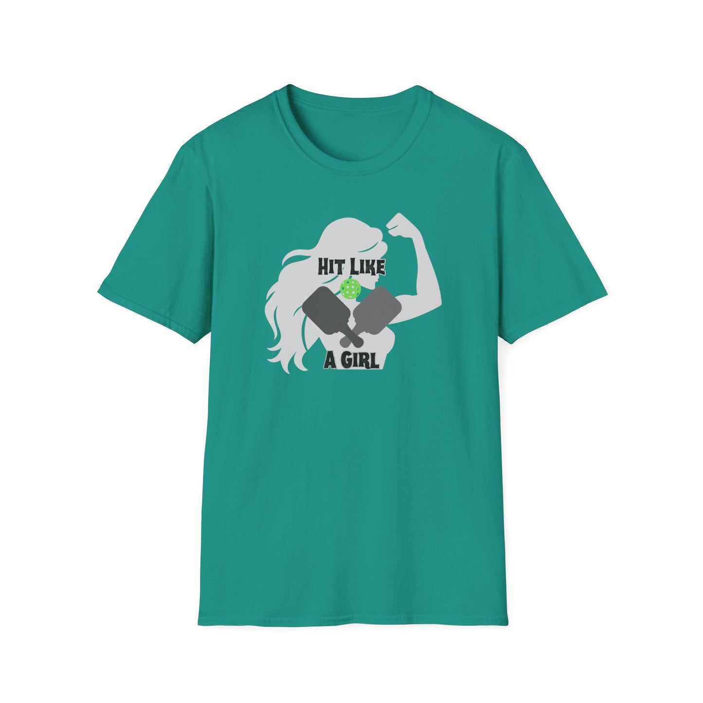 Hit Like a Girl Pickleball - Unisex Softstyle T-Shirt