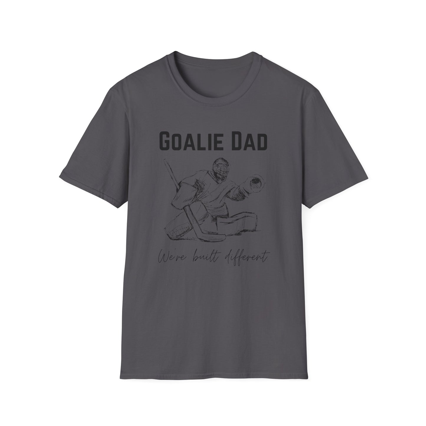 Goalie Dad. We're Built Different. - Unisex Softstyle T-Shirt