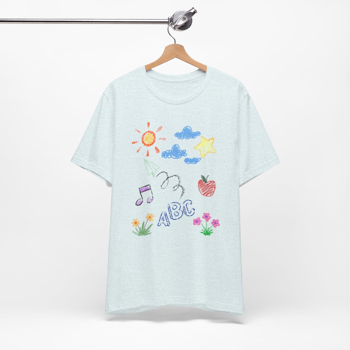 Crayon Doodles Tshirt - Unisex Jersey Short Sleeve Tee