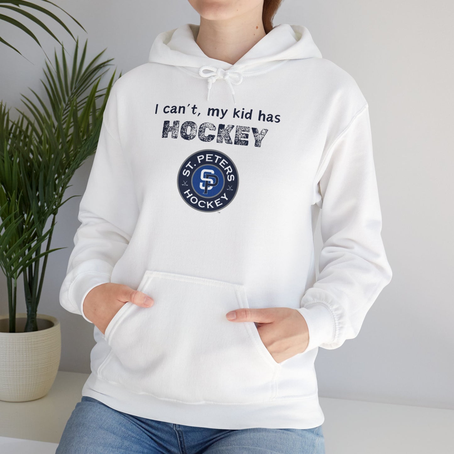 STP I can't, my kid has hockey - Unisex Heavy Blend™ Hooded Sweatshirt