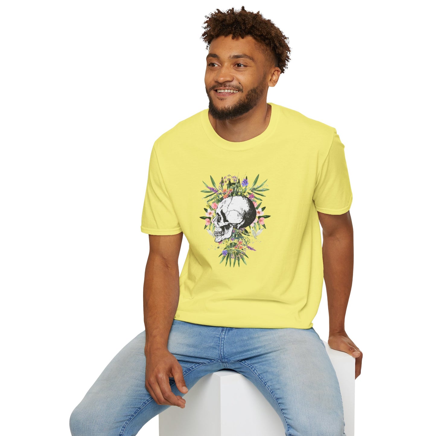 Botanical Skull - Unisex Softstyle T-Shirt