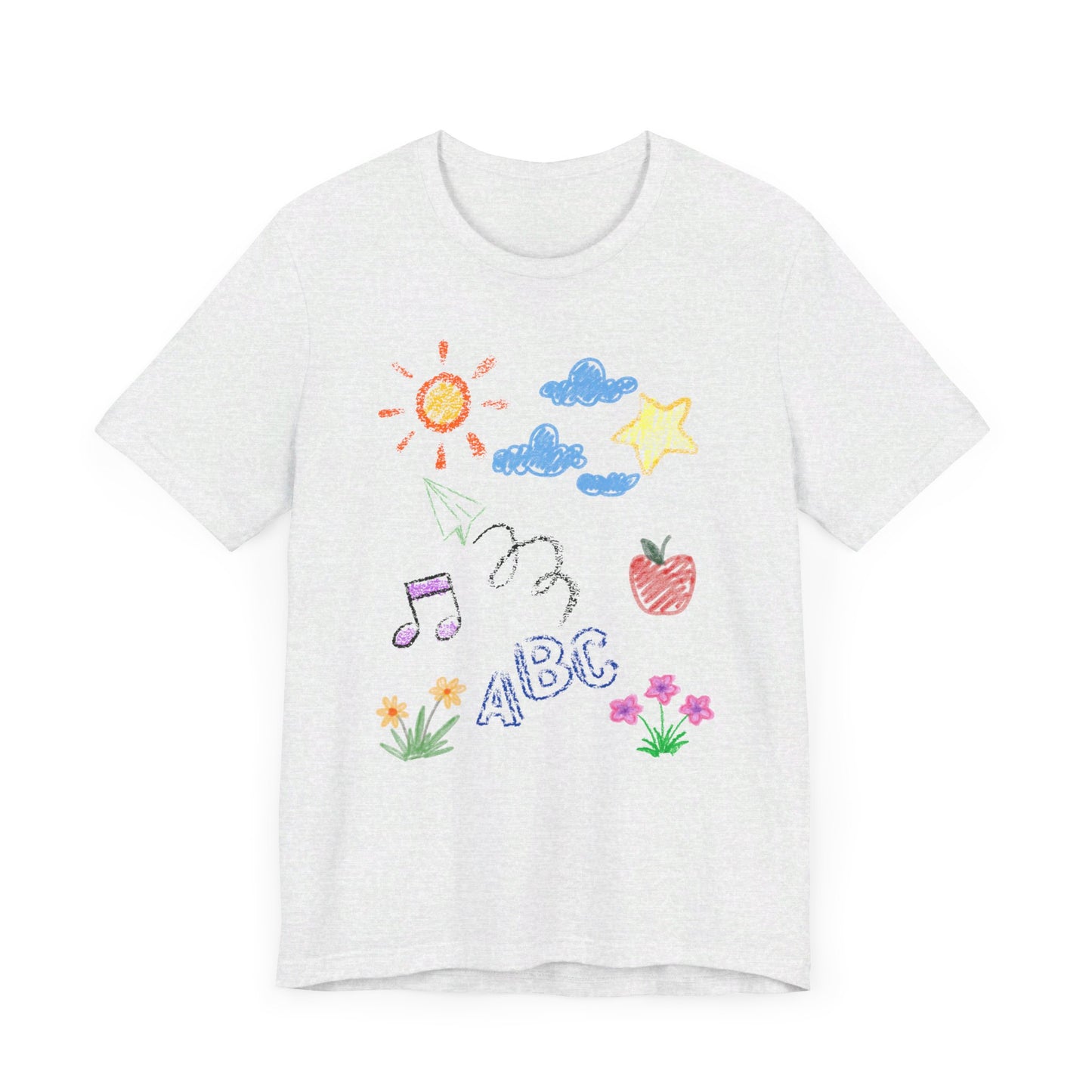 Crayon Doodles Tshirt - Unisex Jersey Short Sleeve Tee