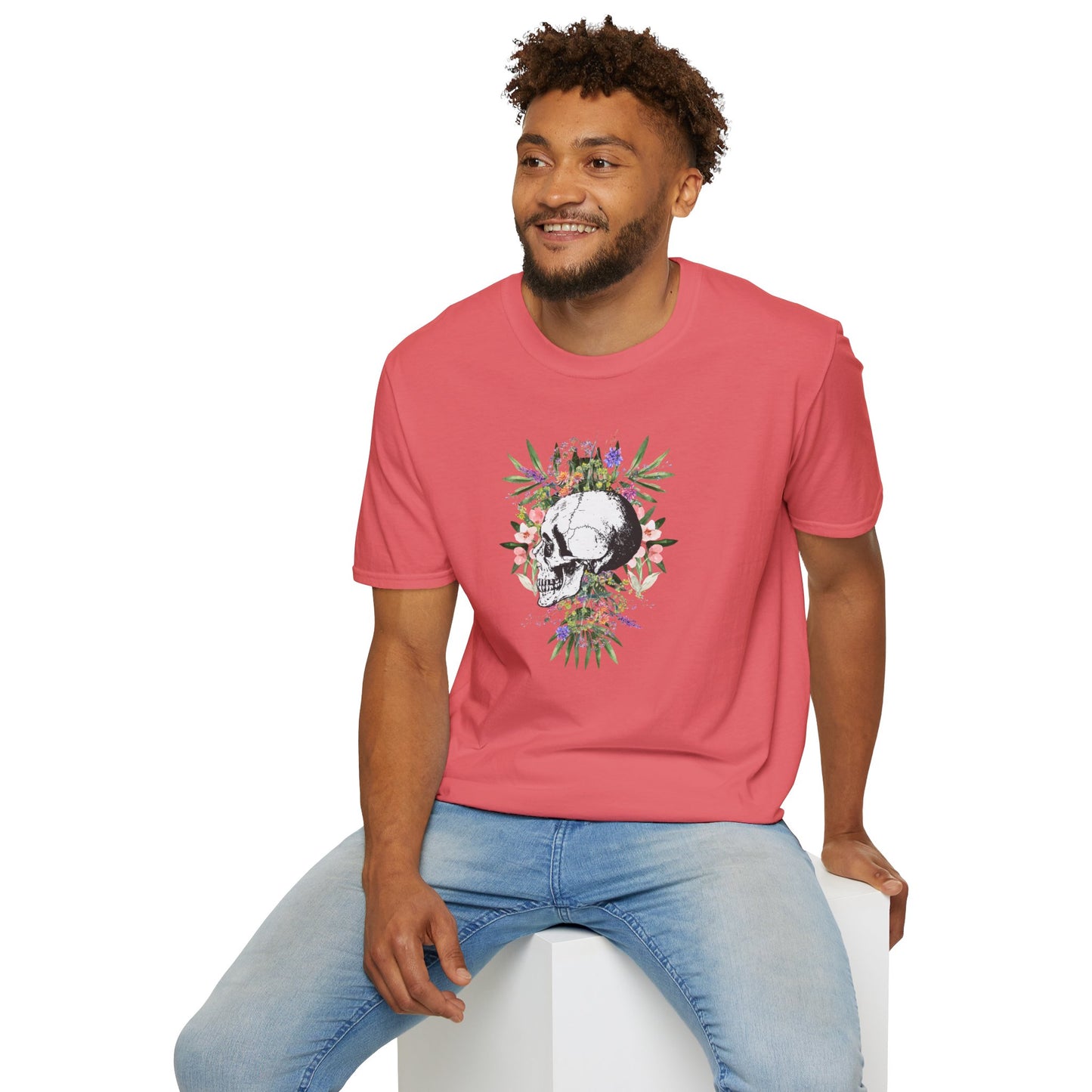 Botanical Skull - Unisex Softstyle T-Shirt