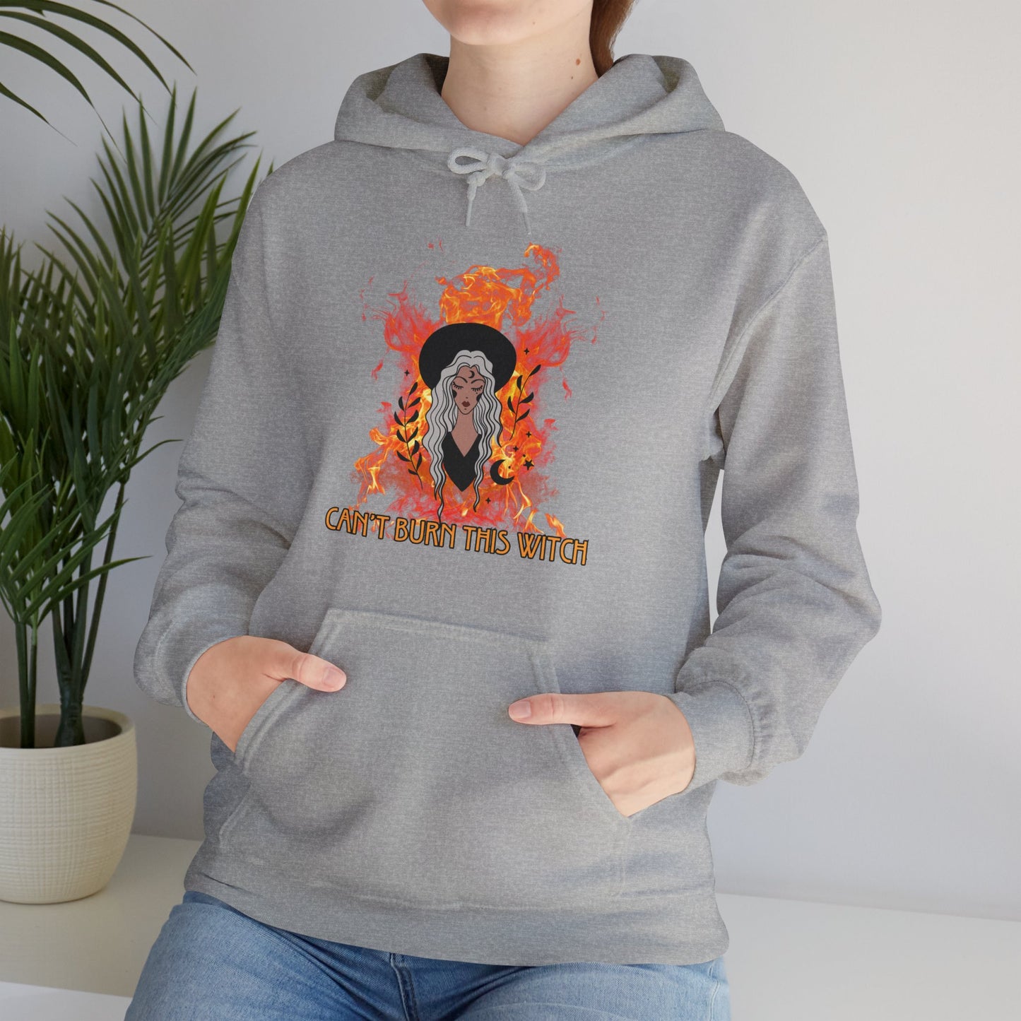 Can't Burn this Witch Hoodie - Unisex Heavy Blend™ Hooded Sweatshirt