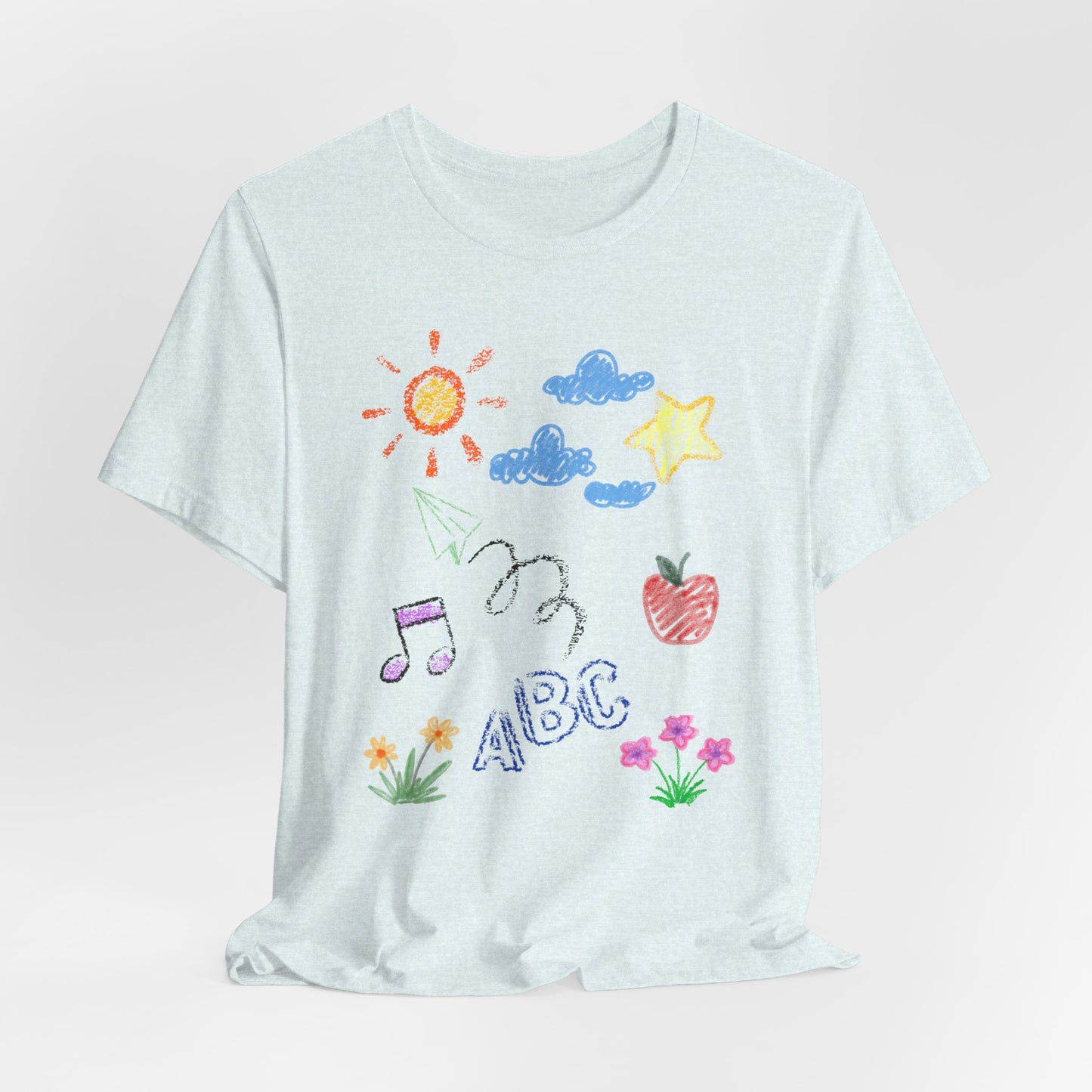 Crayon Doodles Tshirt - Unisex Jersey Short Sleeve Tee