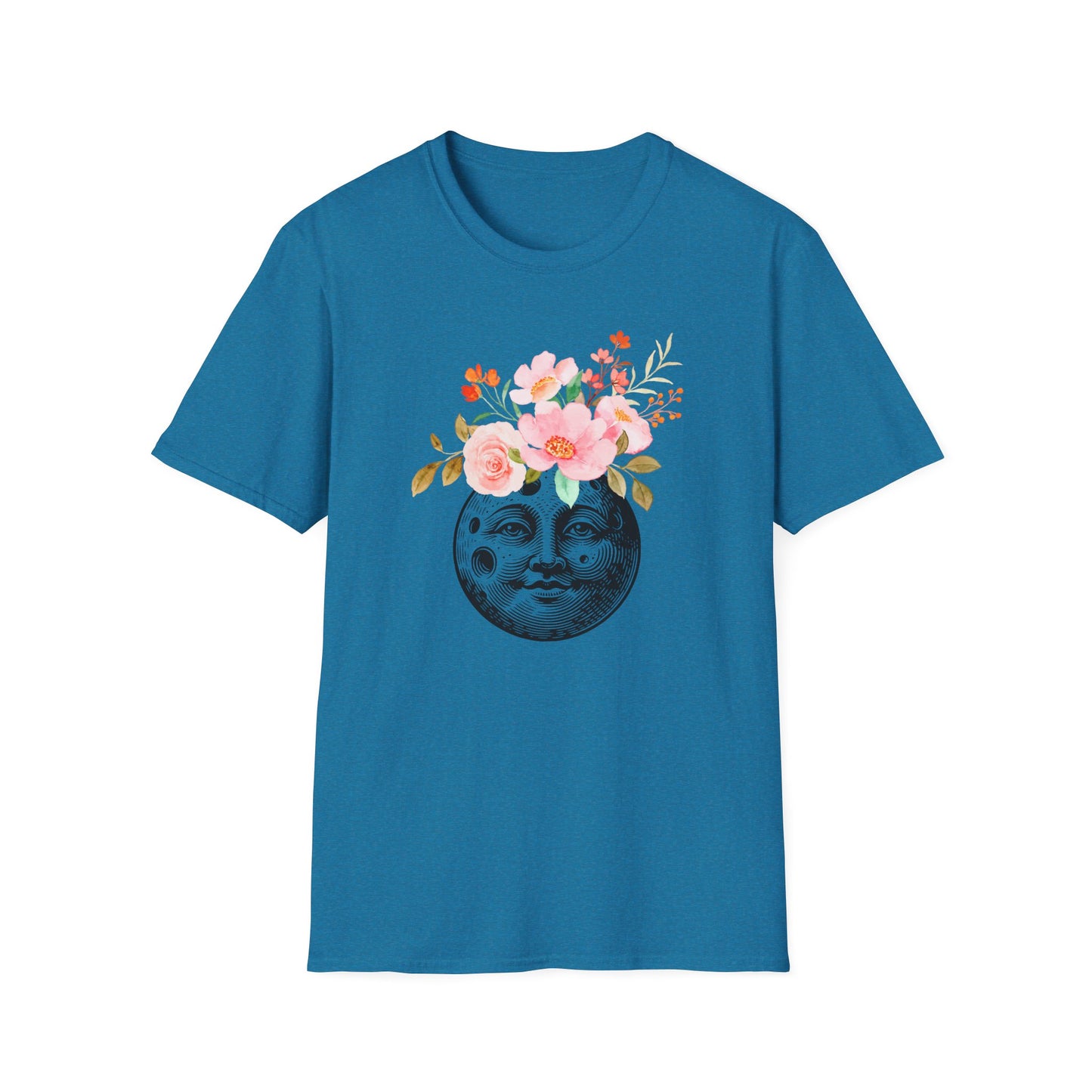 Flower Crown Moon - Unisex Softstyle T-Shirt