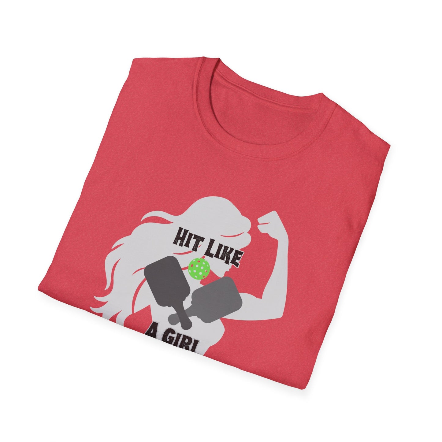 Hit Like a Girl Pickleball - Unisex Softstyle T-Shirt