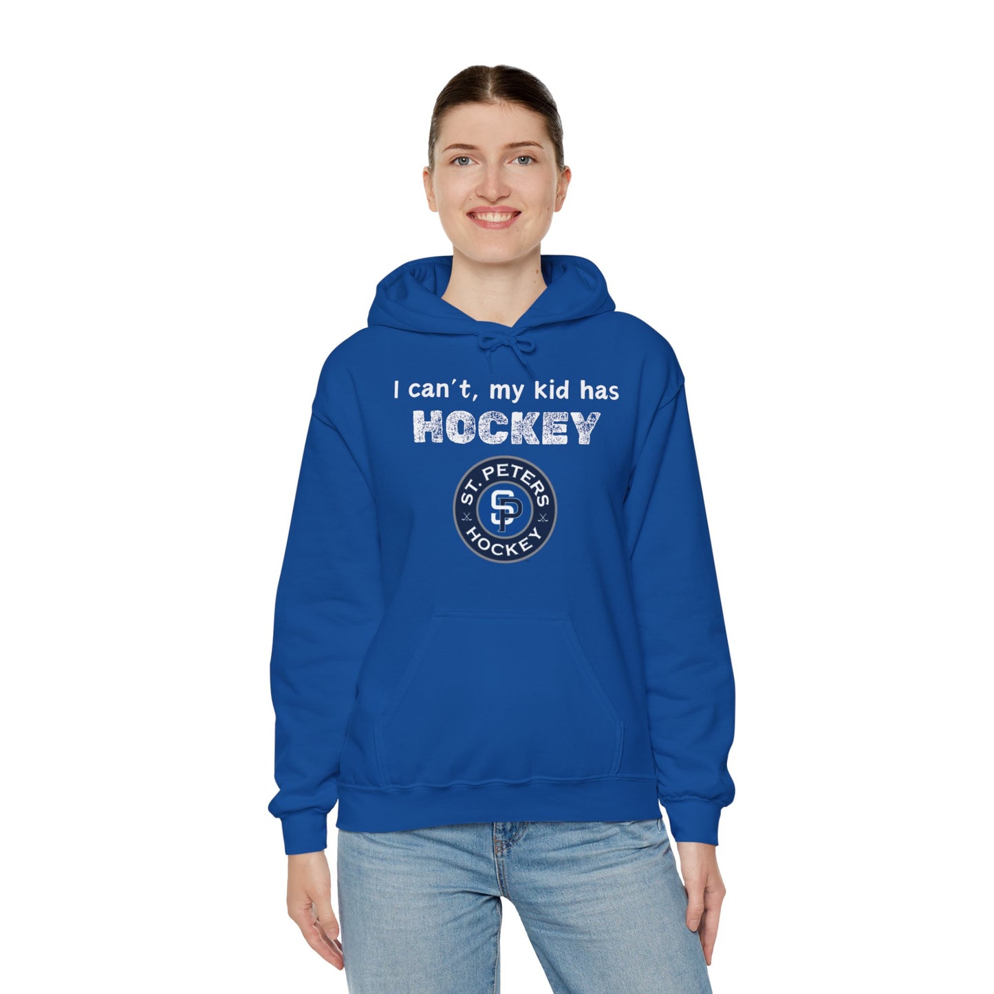 STP I can't, my kid has hockey - Unisex Heavy Blend™ Hooded Sweatshirt