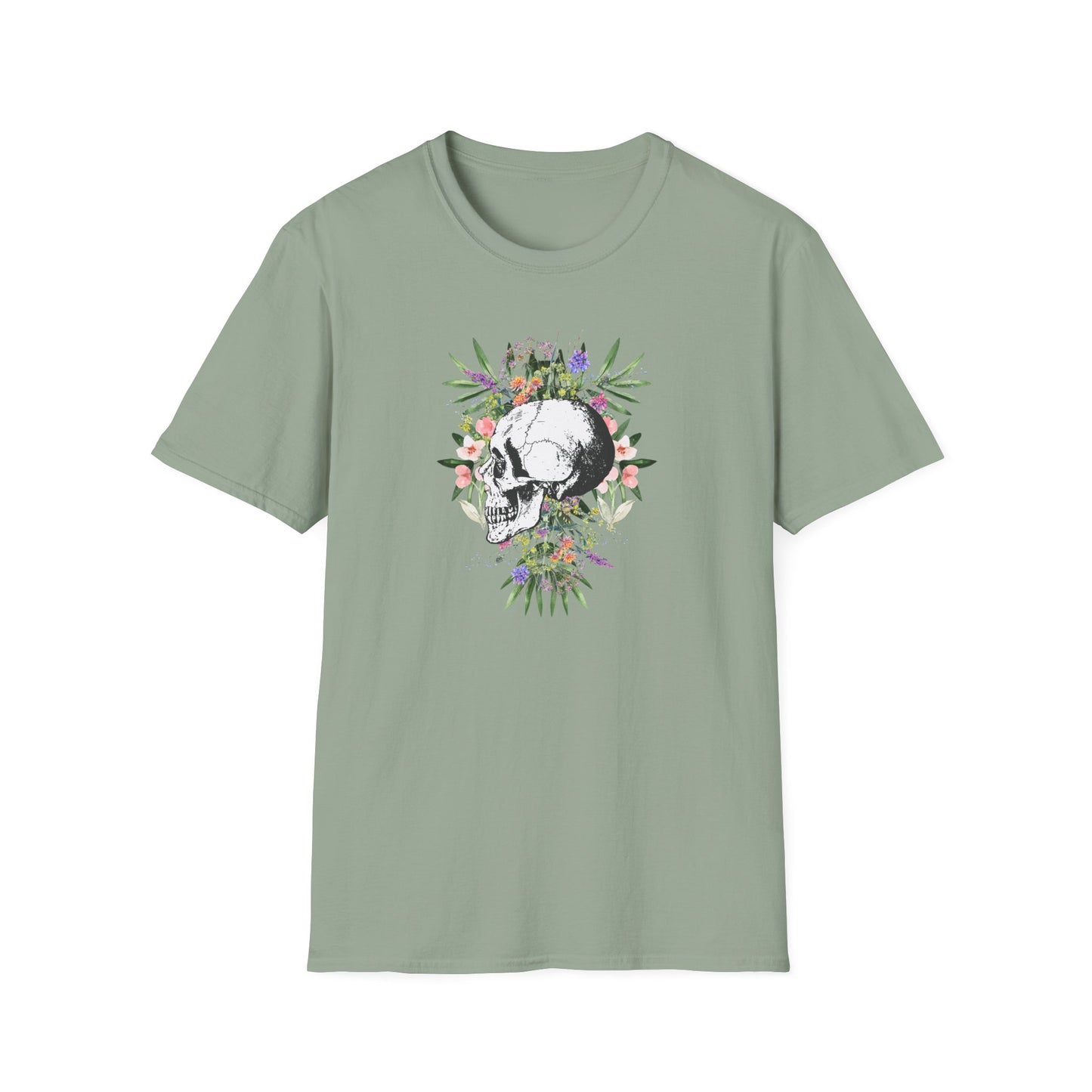 Botanical Skull - Unisex Softstyle T-Shirt