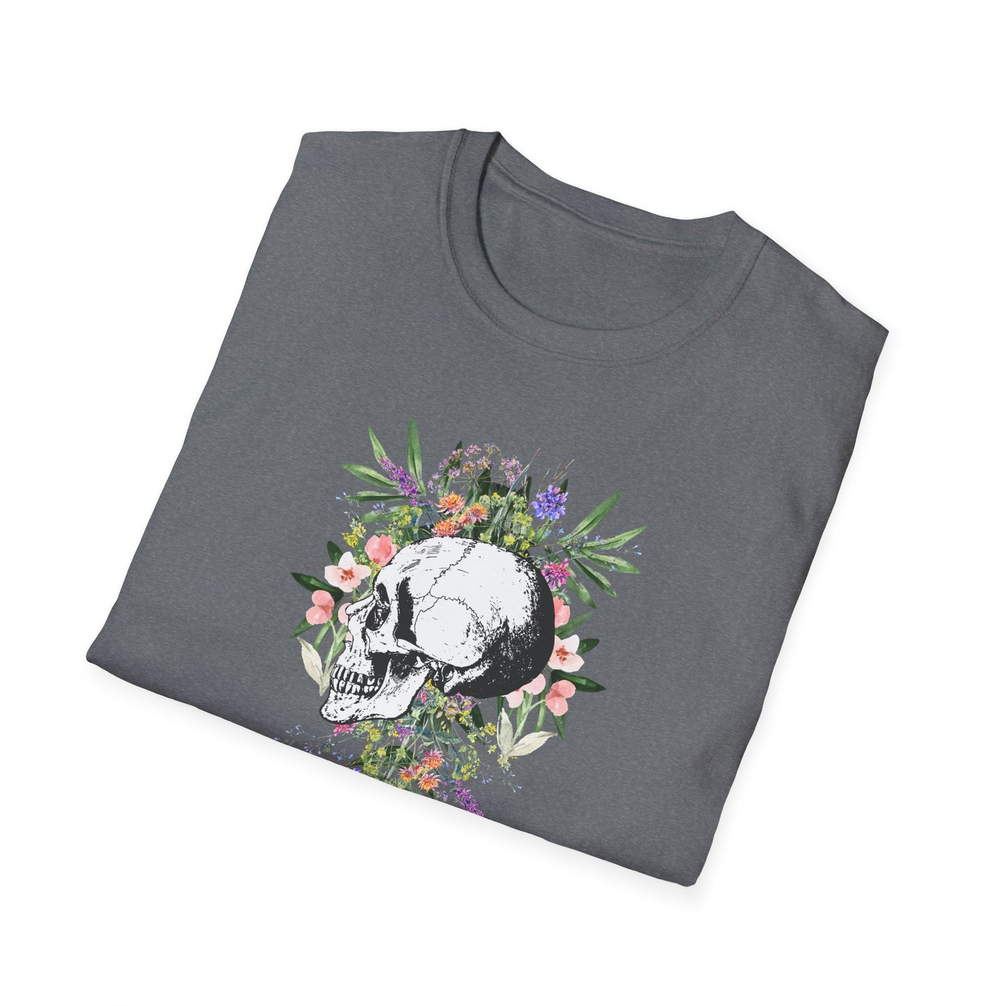 Botanical Skull - Unisex Softstyle T-Shirt