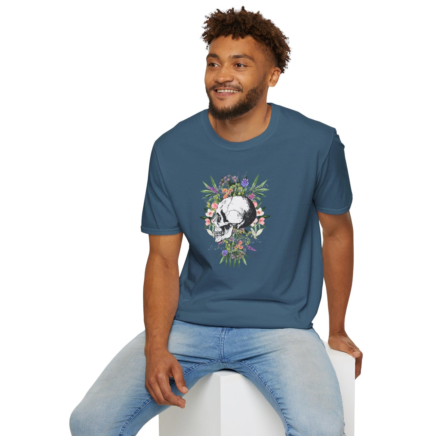 Botanical Skull - Unisex Softstyle T-Shirt