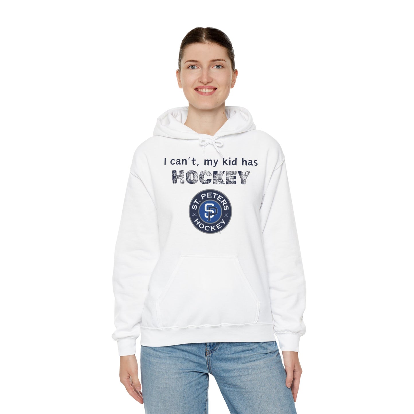 STP I can't, my kid has hockey - Unisex Heavy Blend™ Hooded Sweatshirt