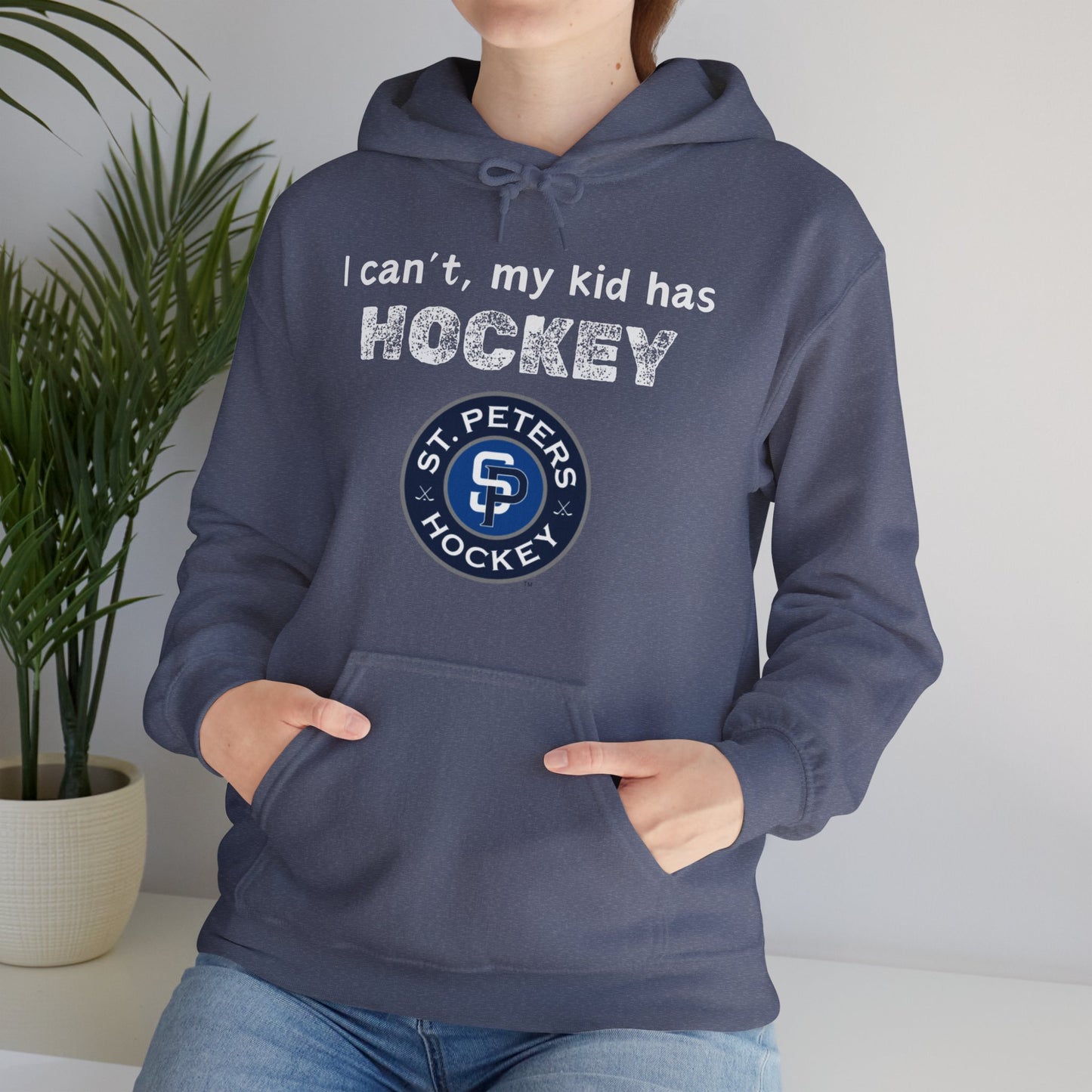 STP I can't, my kid has hockey - Unisex Heavy Blend™ Hooded Sweatshirt