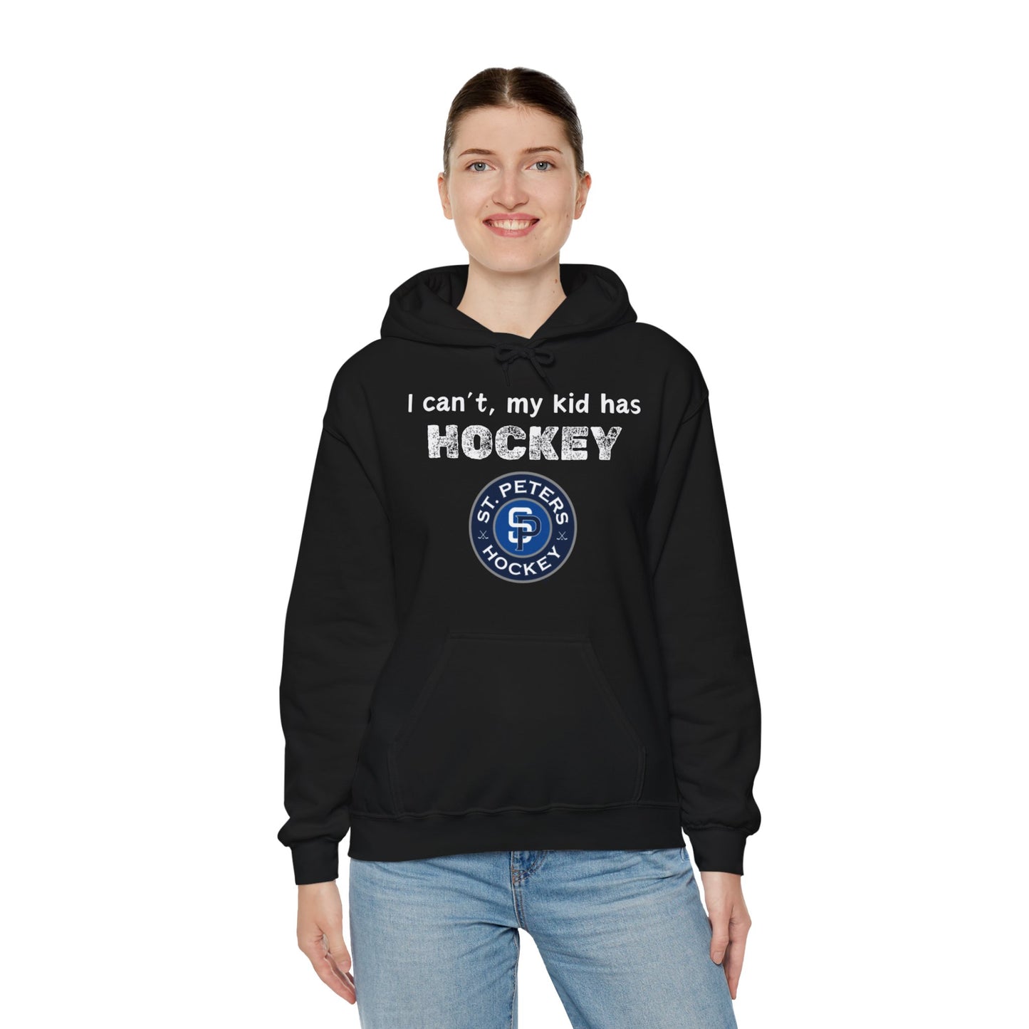 STP I can't, my kid has hockey - Unisex Heavy Blend™ Hooded Sweatshirt