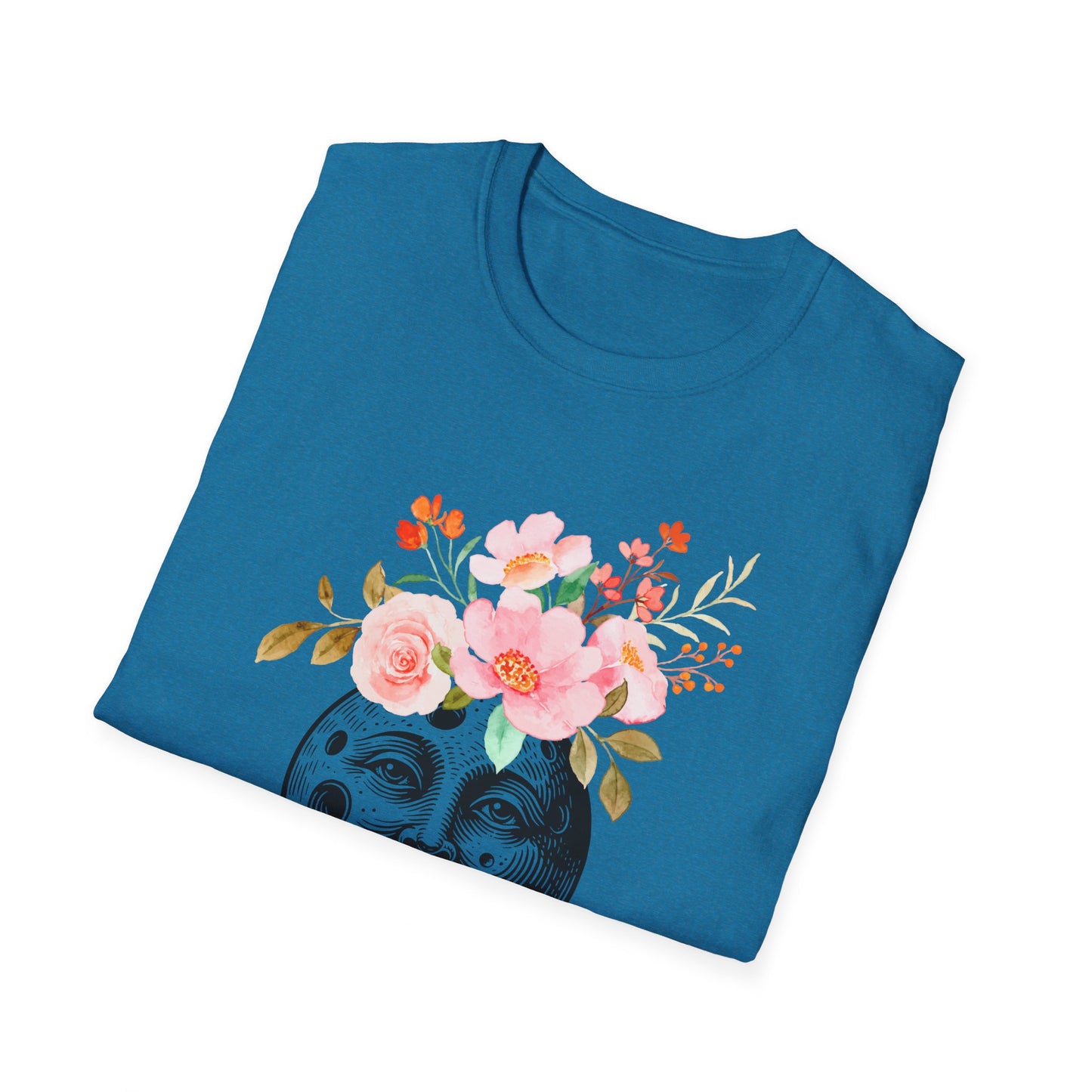 Flower Crown Moon - Unisex Softstyle T-Shirt