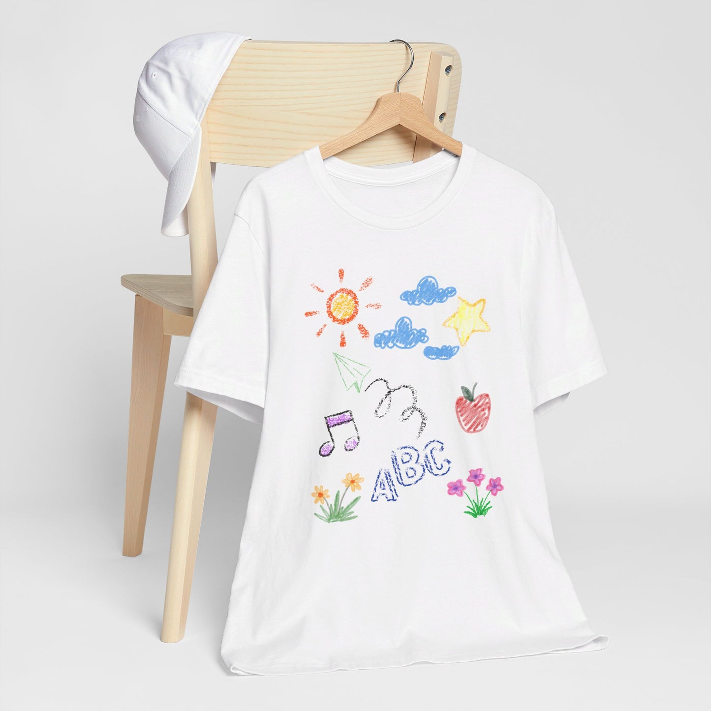 Crayon Doodles Tshirt - Unisex Jersey Short Sleeve Tee