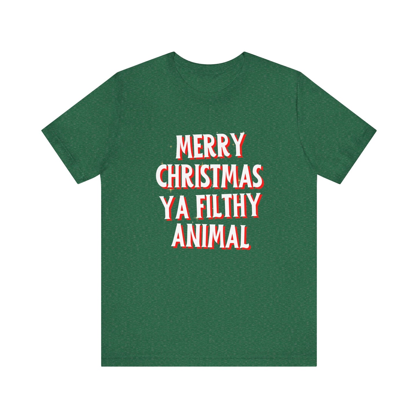 Merry Christmas Ya Filthy Animal Unisex Jersey Short Sleeve Tee