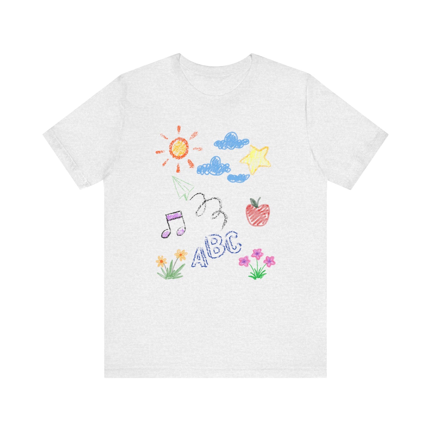 Crayon Doodles Tshirt - Unisex Jersey Short Sleeve Tee