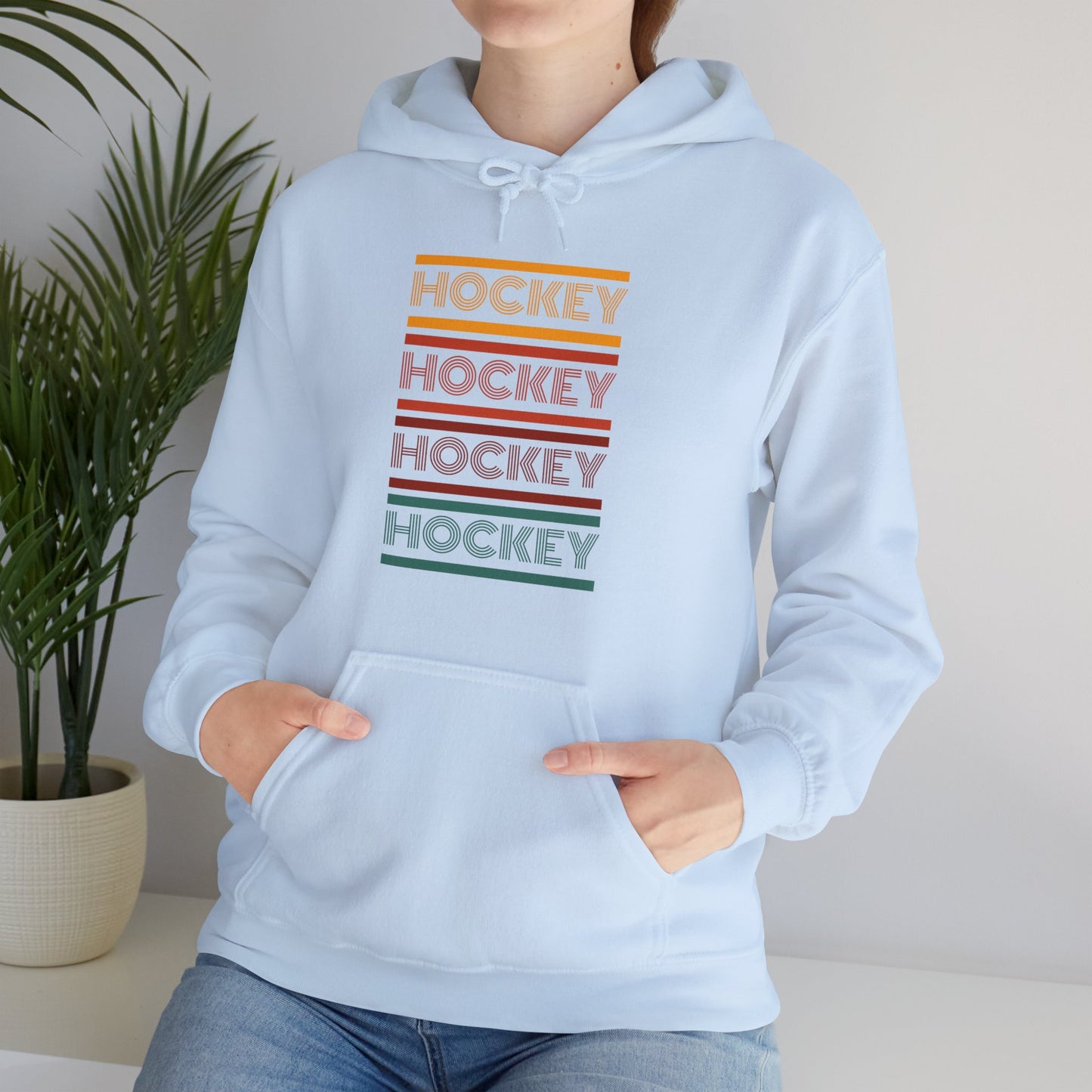 Retro Hockey - Unisex Heavy Blend™ Hooded Sweatshirt