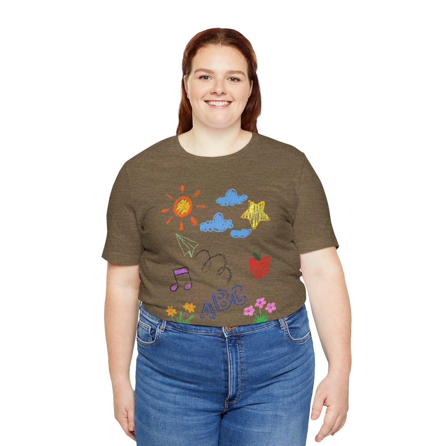 Crayon Doodles Tshirt - Unisex Jersey Short Sleeve Tee