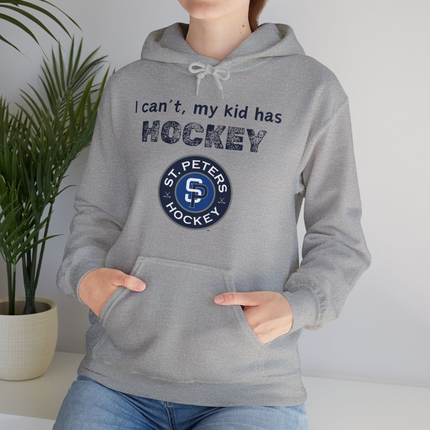 STP I can't, my kid has hockey - Unisex Heavy Blend™ Hooded Sweatshirt