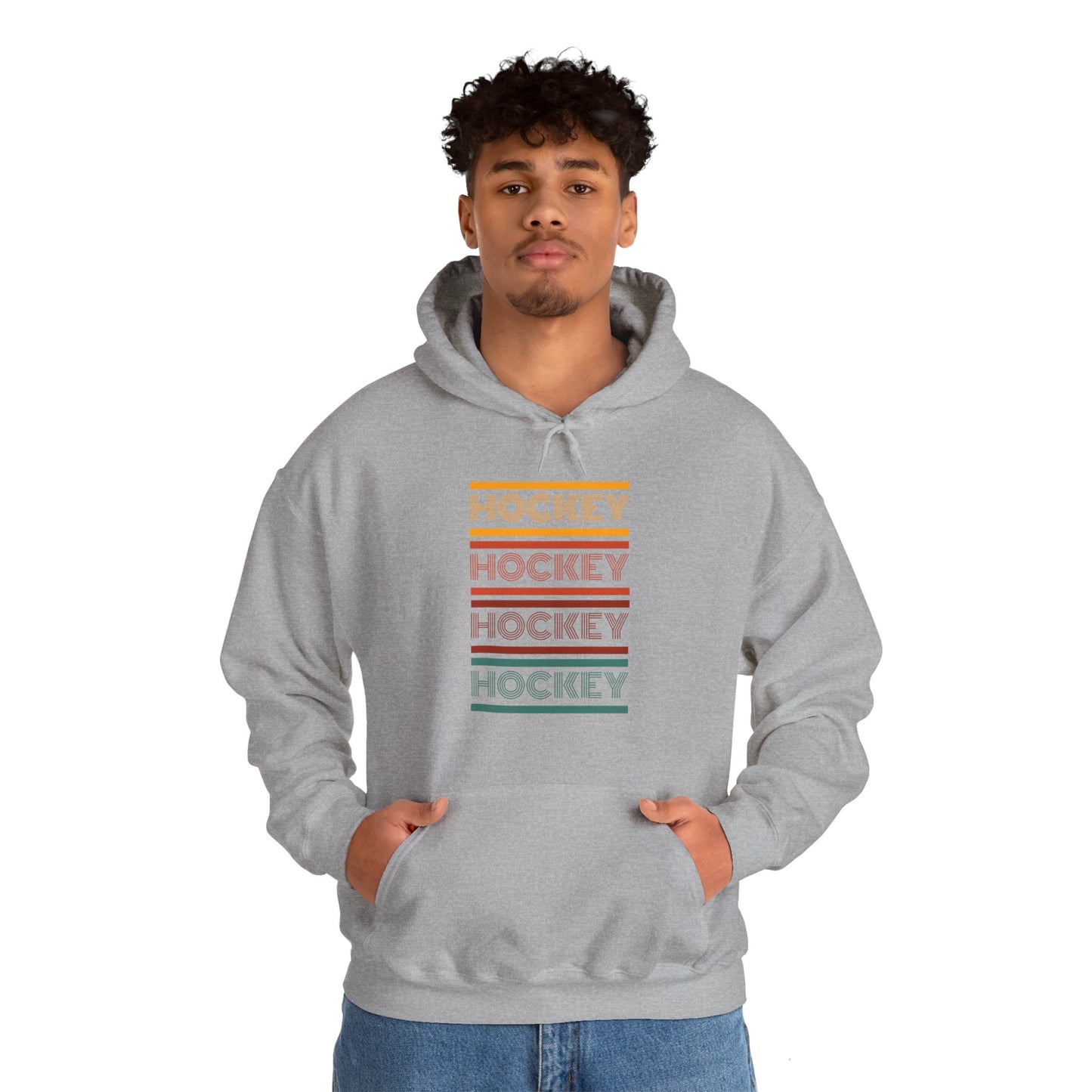 Retro Hockey - Unisex Heavy Blend™ Hooded Sweatshirt