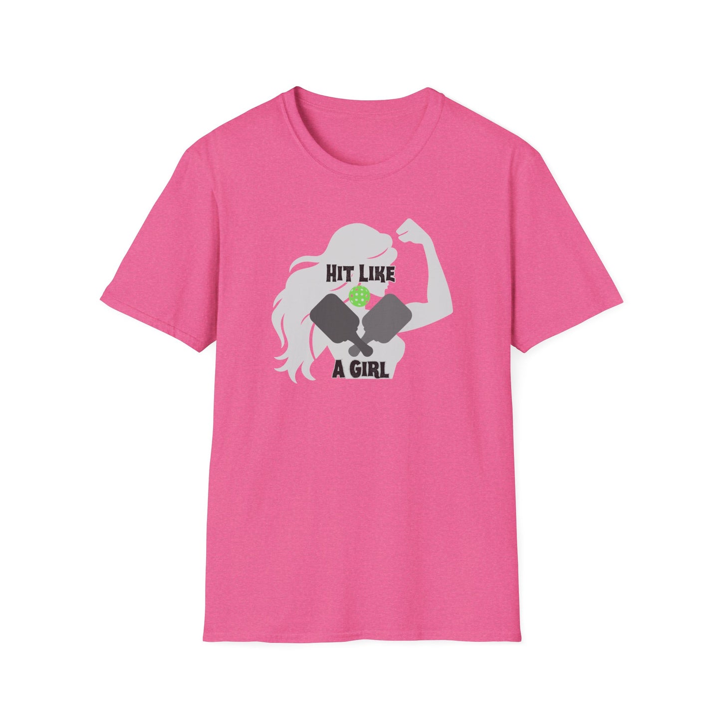 Hit Like a Girl Pickleball - Unisex Softstyle T-Shirt