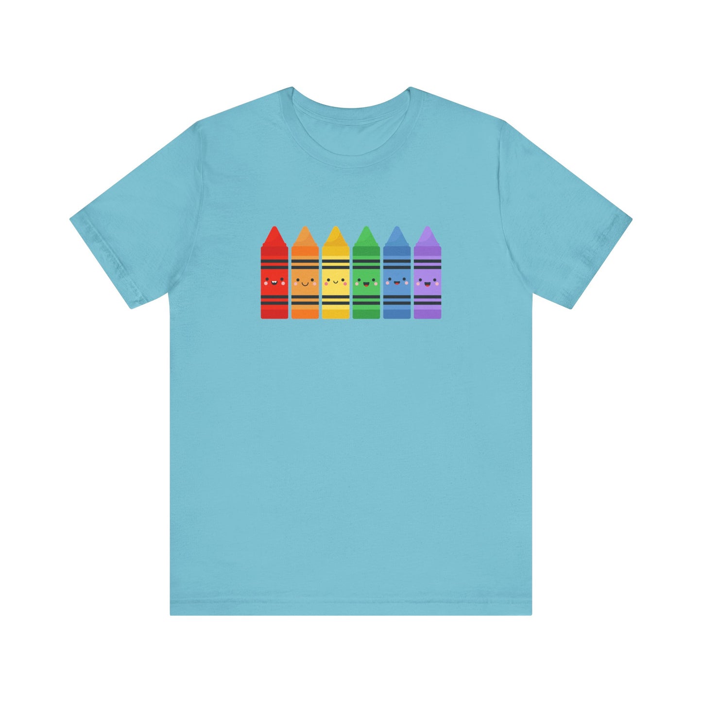 Crayon Rainbow Tshirt - Unisex Jersey Short Sleeve Tee