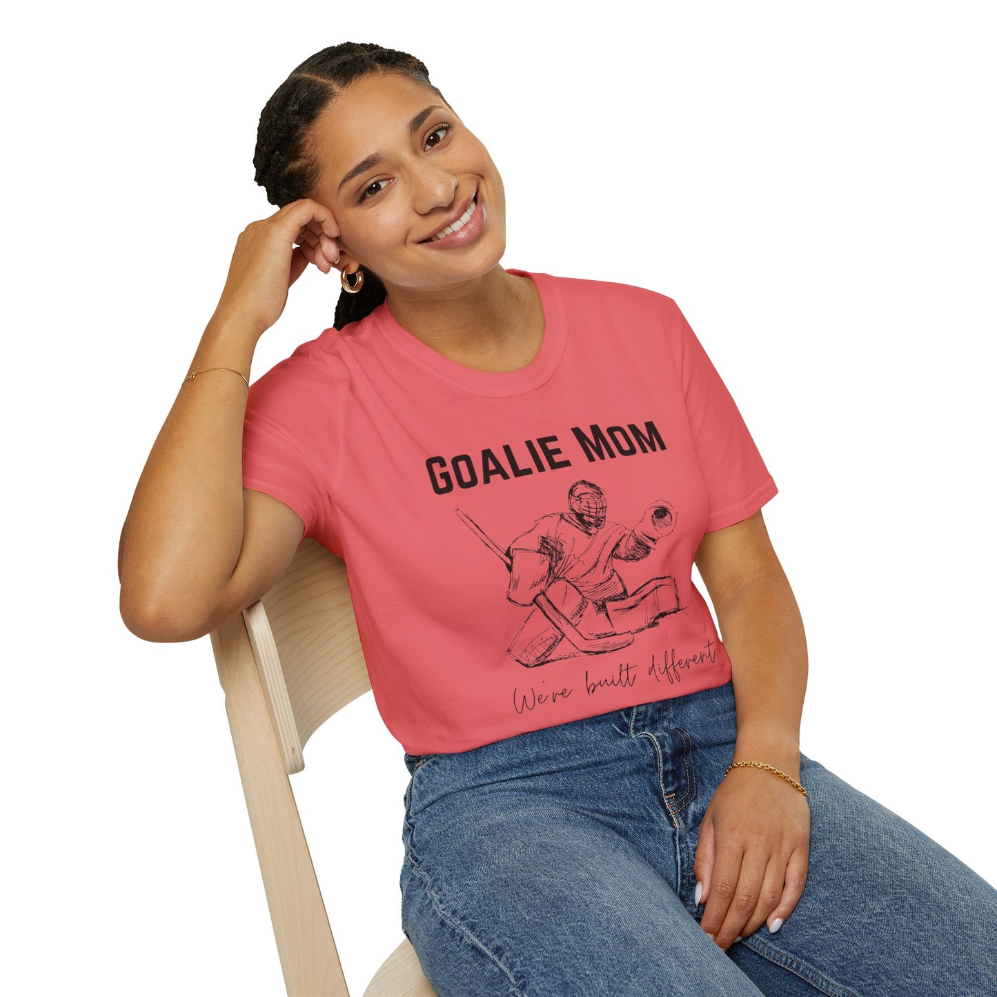 Goalie Mom. We're Built Different - Unisex Softstyle T-Shirt