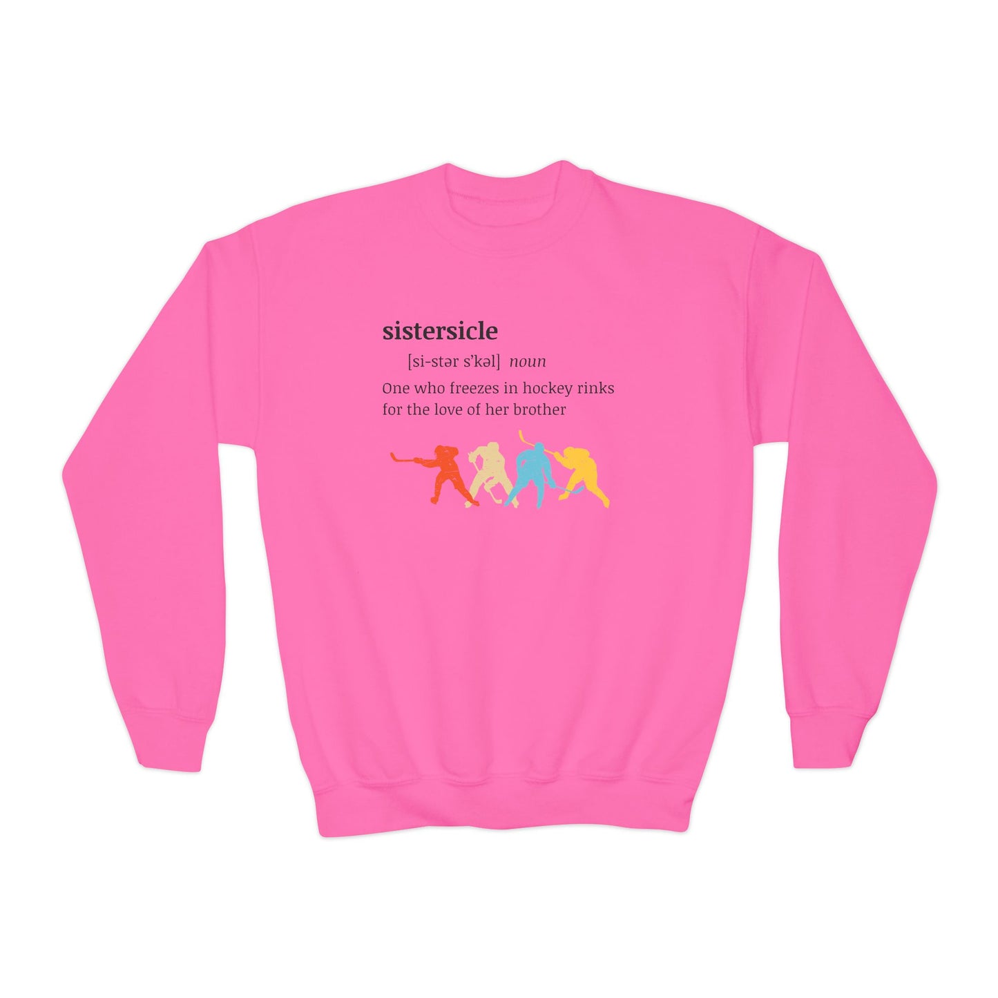 Sistercicle Ice Hockey (Sister of Brother) - Youth Crewneck Sweatshirt