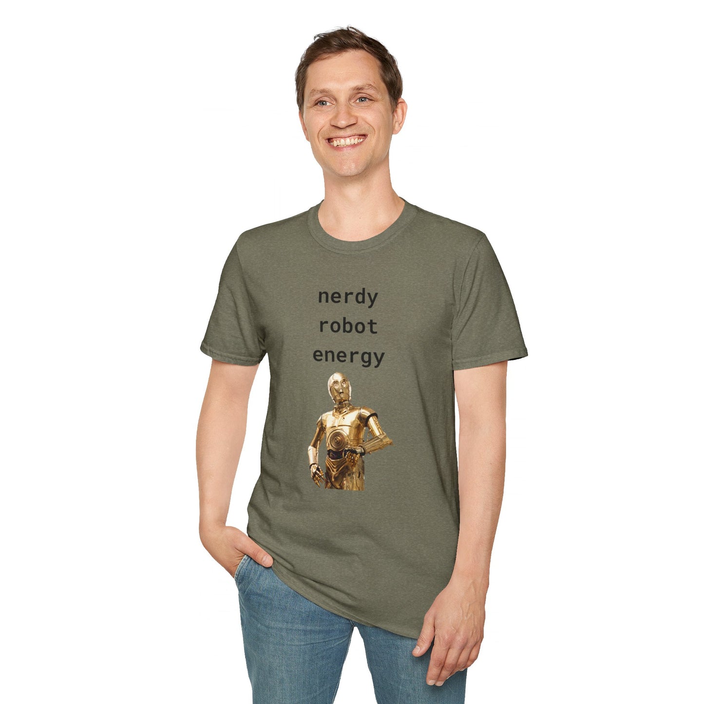 Nerdy Robot Energy - Unisex Softstyle T-Shirt