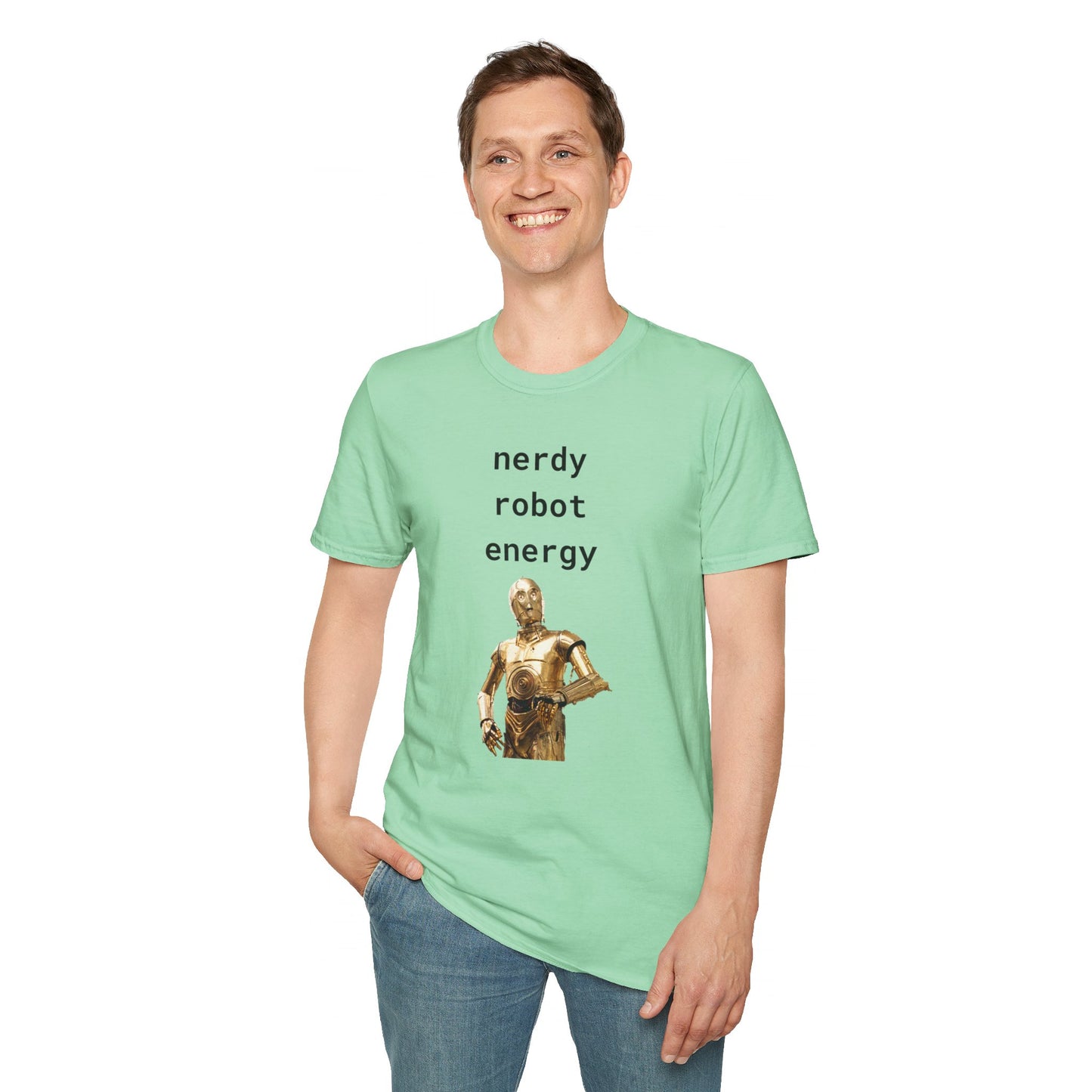 Nerdy Robot Energy - Unisex Softstyle T-Shirt