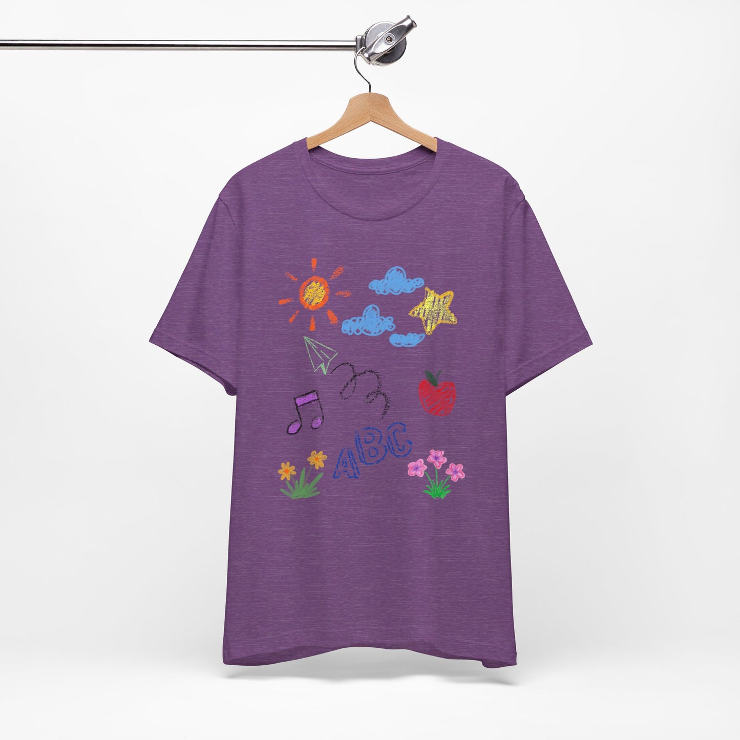 Crayon Doodles Tshirt - Unisex Jersey Short Sleeve Tee