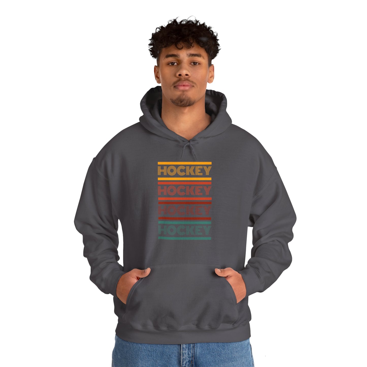 Retro Hockey - Unisex Heavy Blend™ Hooded Sweatshirt