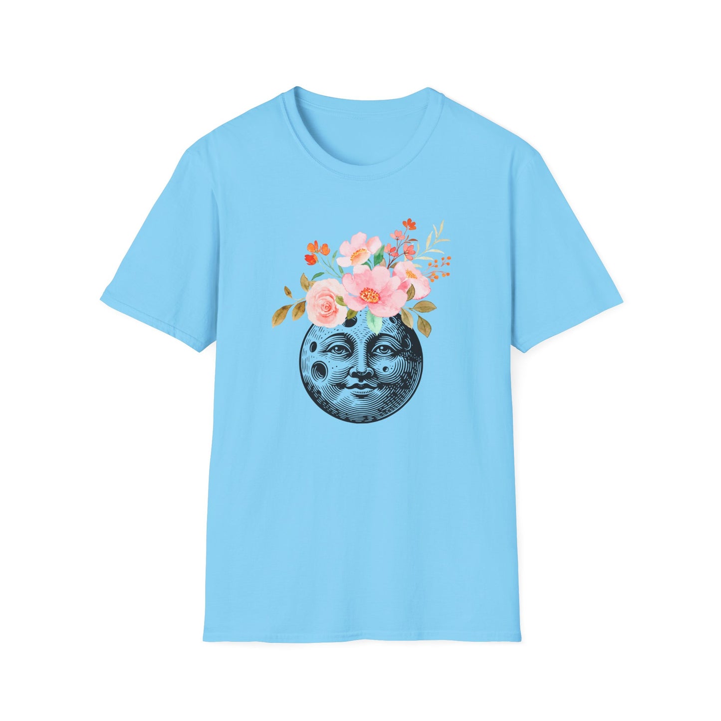 Flower Crown Moon - Unisex Softstyle T-Shirt